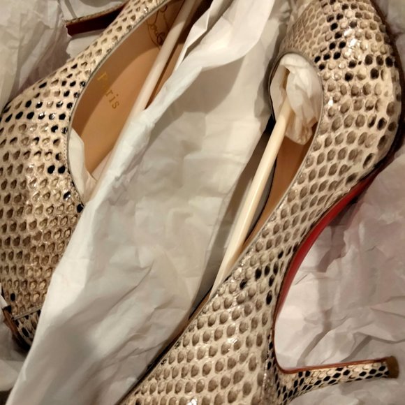 CHRISTIAN LOUBOUTIN MATER CLAUDE 85 PYTHON LUCIDO - Picture 11 of 14